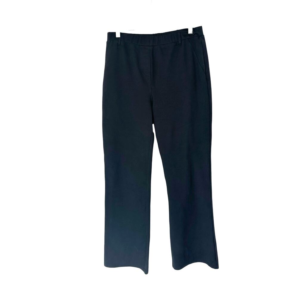 Quince Black Basic Office Work Ultra-Stretch Ponte Straight Leg‎ Pants Large